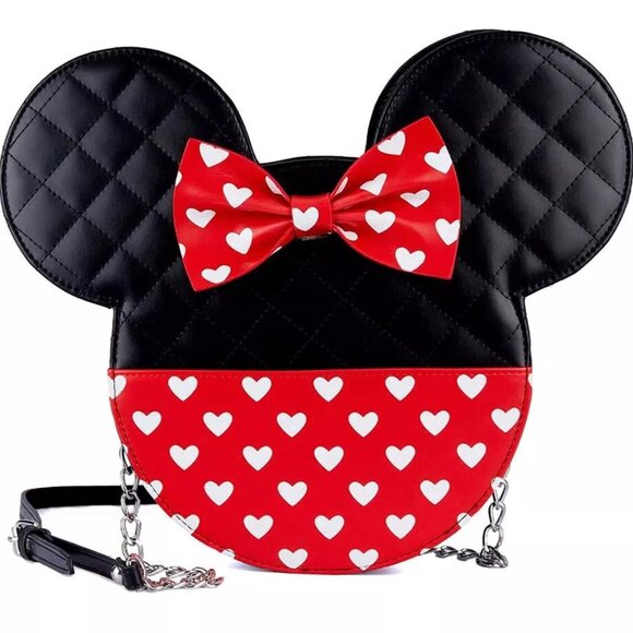 Loungefly Mickey Mouse and Minnie Mouse Valentines Crossbody Purse -NWT - Picture 1 of 4